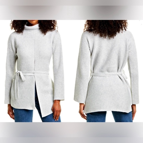 VINCE
Tie Front Wool & Cashmere Tunic Sweater In Heather... - Picture 4 of 14